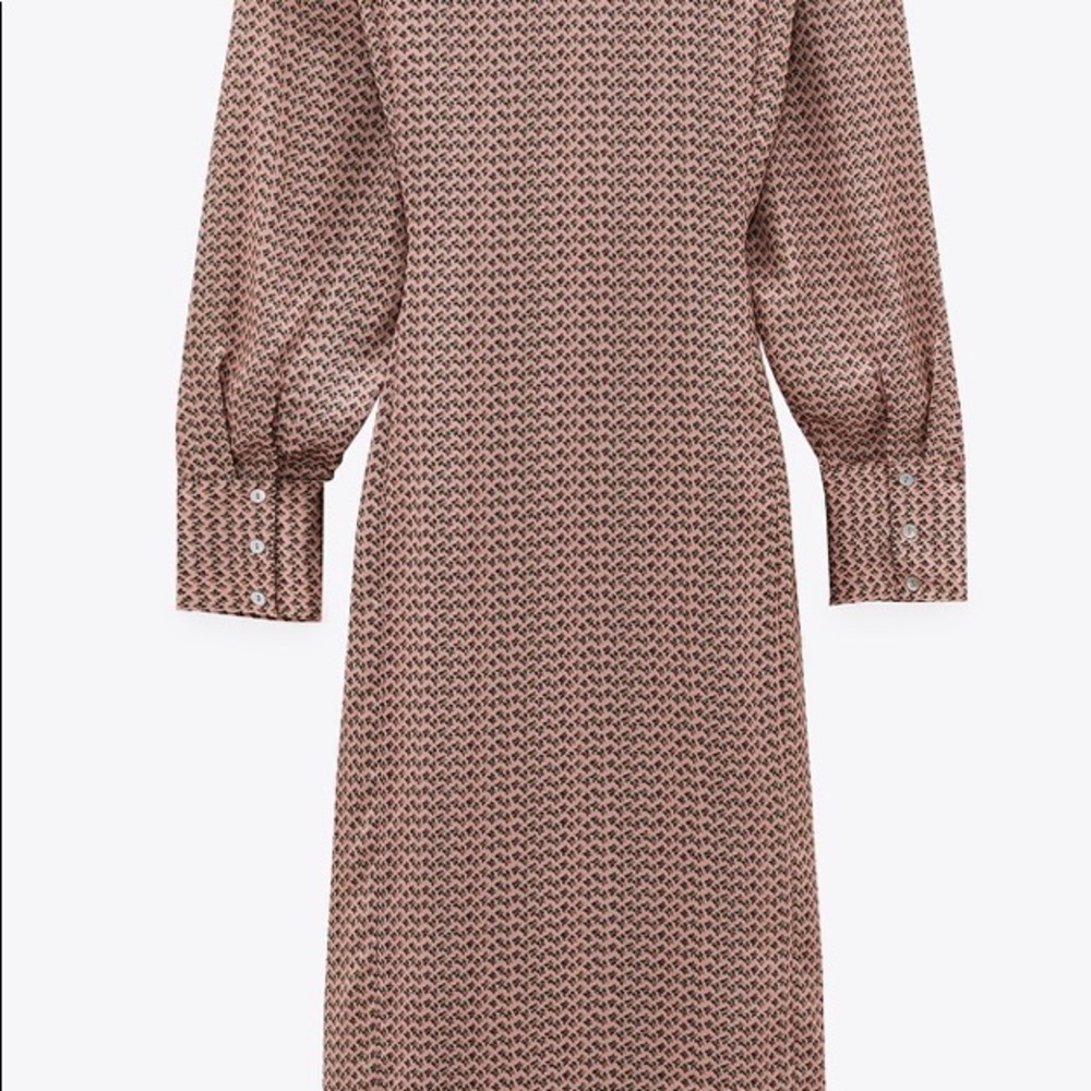 Zara floral tunic style shirt dress|zara long midi dress|Zara casual dress - Picture 6 of 6